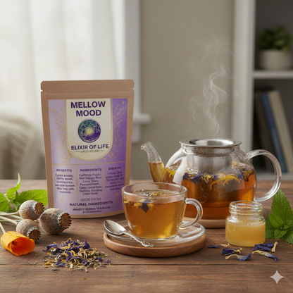Mellow Mood Tea - Herbal Support for Calm, Emotional Ease & Nervous System Balance