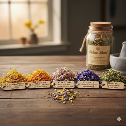 Mellow Mood Tea - Herbal Support for Calm, Emotional Ease & Nervous System Balance
